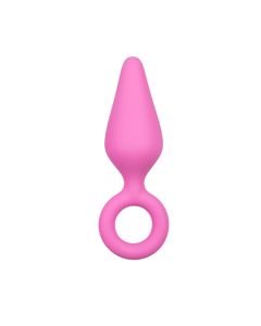 Roze Buttplug Met Trekring - Large