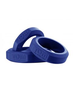 Tom of Finland Cockring Set - 3 Stuks - Blauw