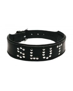 Lederen Halsband Met 'Slut' Studs Design