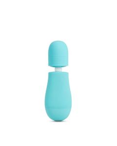 Rose - Petite Wand Vibrator Met Opzetstukken - Blauw