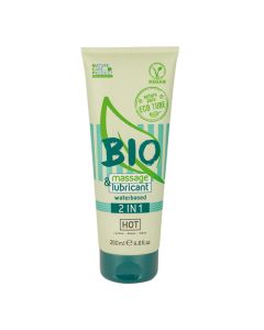 HOT BIO 2 in 1 Waterbasis Glijmiddel En Massagegel