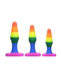 Rainbow - Siliconen 3-delige Anaal Plug Set