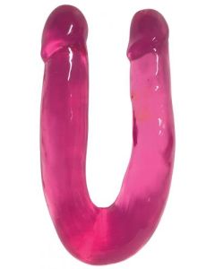 Lollicock - Sweet Slim Double Dipper Dildo - Cherry Ice - 33 cm