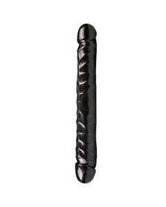 Jr. Veined Double Header Dildo - Zwart