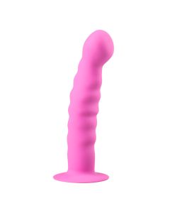 Siliconen dildo met zuignap - Roze