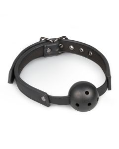 Ball gag met PVC bal - zwart