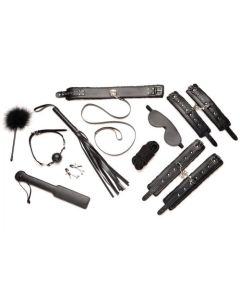 Hook Up 10-delige Pluche Bondage Set - Zwart