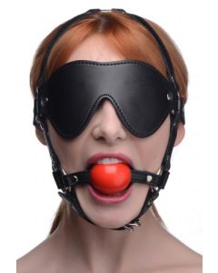 Kinky Verstelbaar Harnas Met blinddoek En Ballgag