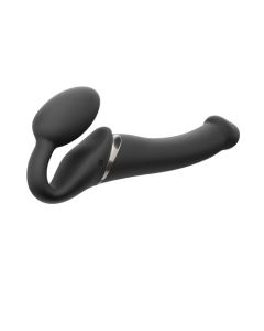 Strap On Me - Strapless Vibrerende Voorbind Dildo - Maat M - Zwart