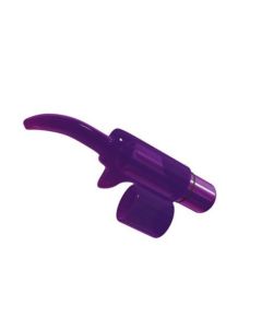 Tingling Tongue Bullet Vinger Vibrator- Paars