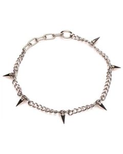 Punk Spiked Ketting - Zilver