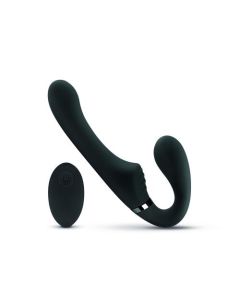 No-Parts - Avery Strapless Strapon Vibrerende Dildo 22 cm - Zwart