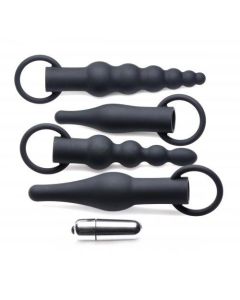 4-Delige Anaal Plug Set Met Bullet Vibrator