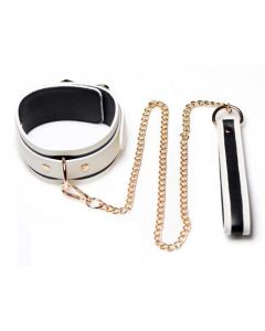 Kink in the Dark - Glow In De Dark Halsband Met Riem