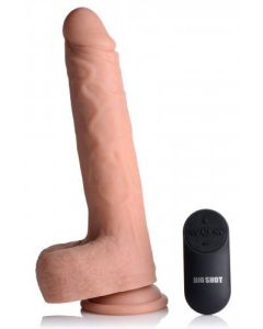 Vibrerende & Stotende Realistische XL Dildo Met Balzak - 17.8 cm