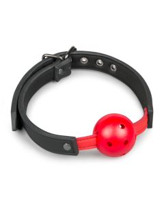 Ball gag met bal van PVC - rood