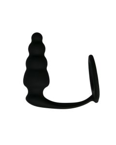 Cockring Met Geribbelde Buttplug