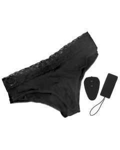 Burlesque Slip Met Vibrator - Zwart