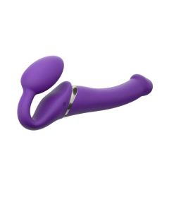 Strap On Me - Strapless Vibrerende Voorbind Dildo - Maat M - Paars