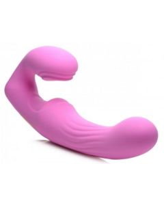 U-Pulse Siliconen Vibrerende Strapless Strap-On - Roze